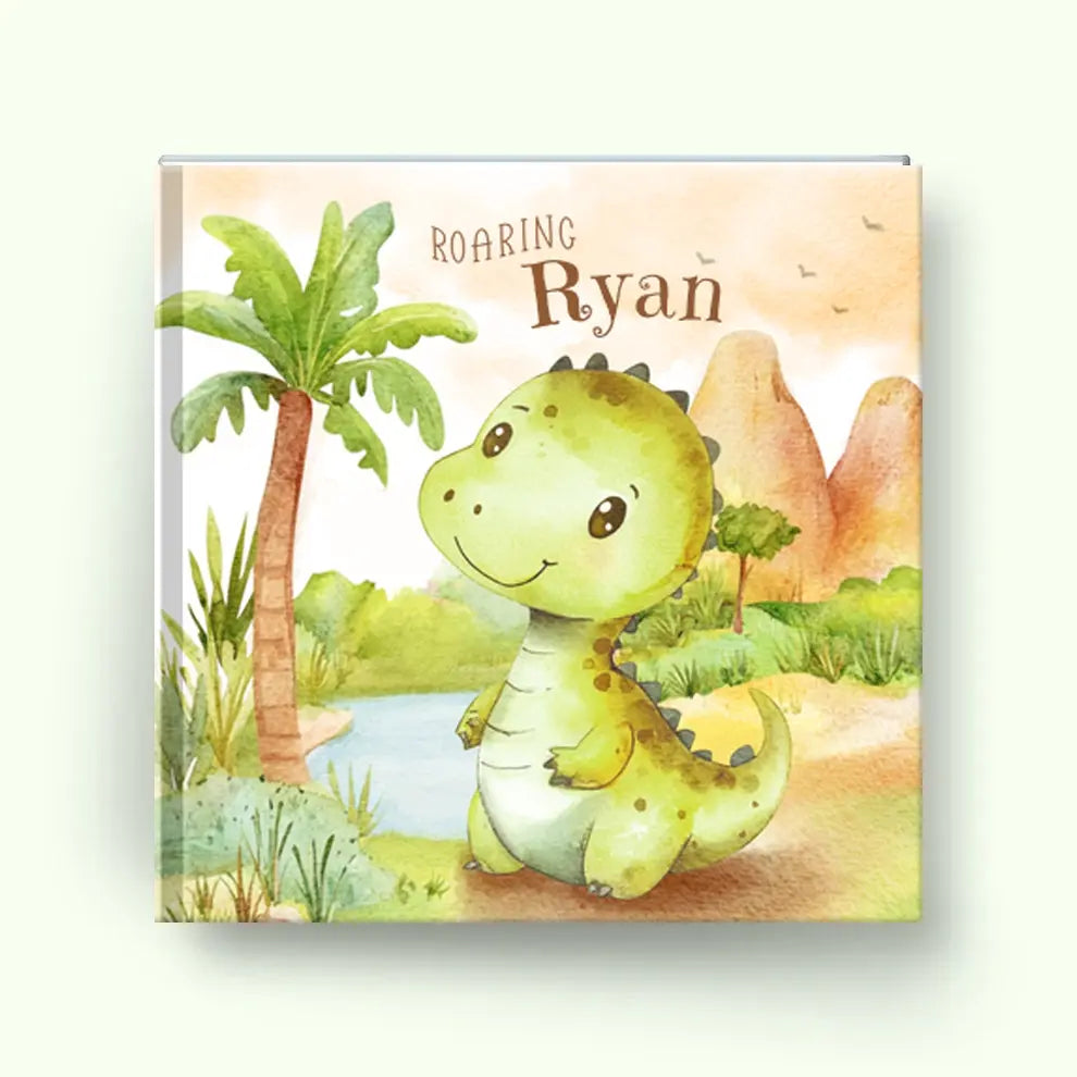 Dino story book cover image
