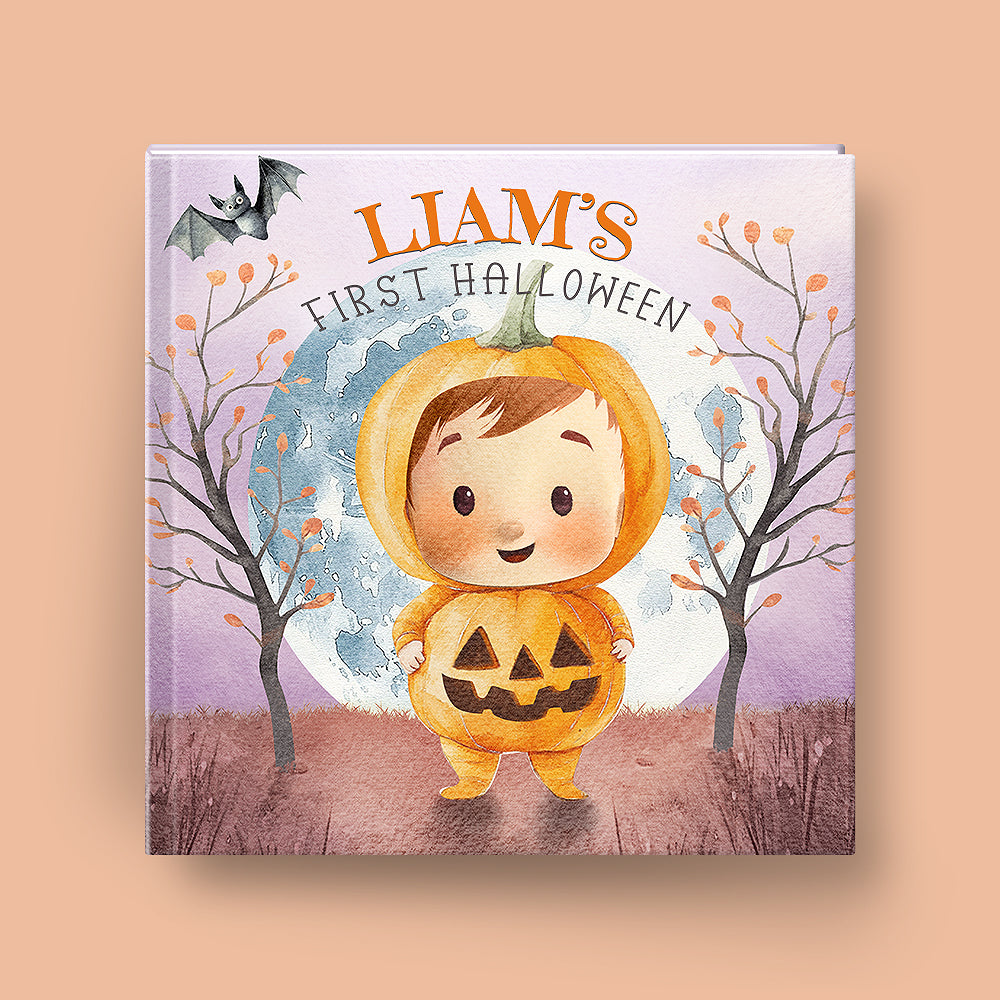 First Halloween Book with baby
