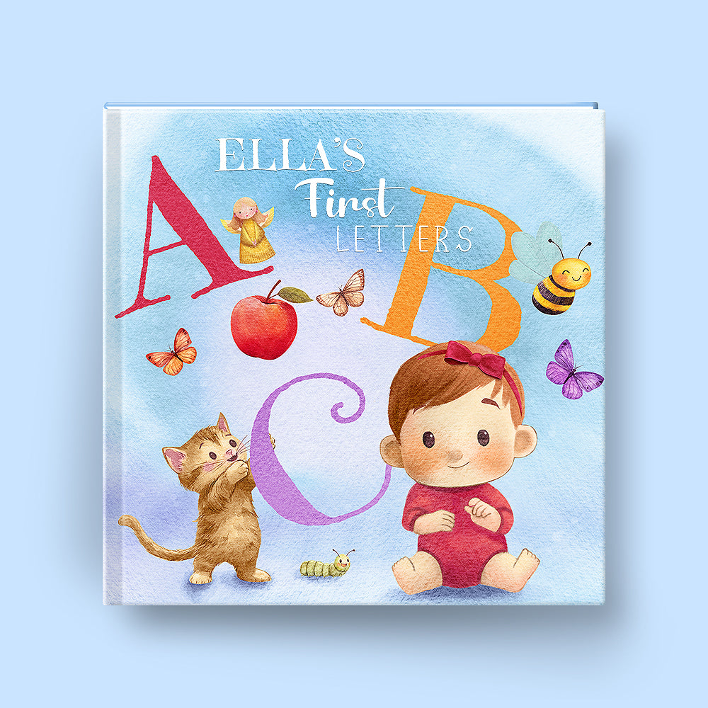 Personalised Baby First Letters Book | Custom Name Alphabet Learning ...