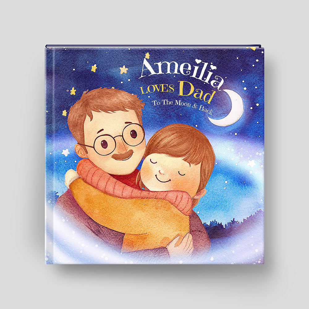 Loves Dad to the moon and back book cover